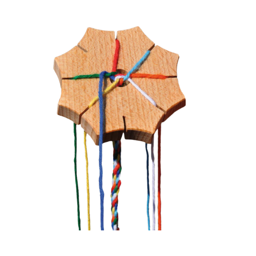 Estrella de trenat de fusta