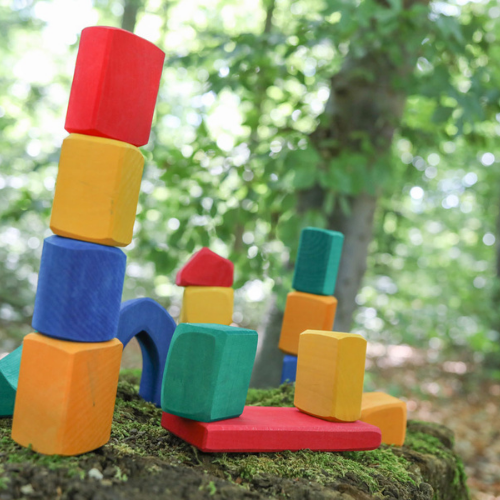 Blocs de construcció orgànics de fusta de Til·ler (17 peces)