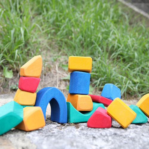 Blocs de construcció orgànics de fusta de Til·ler (17 peces)