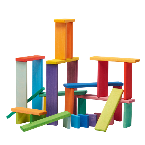 Tablas de construcción arcoíris (32 piezas)